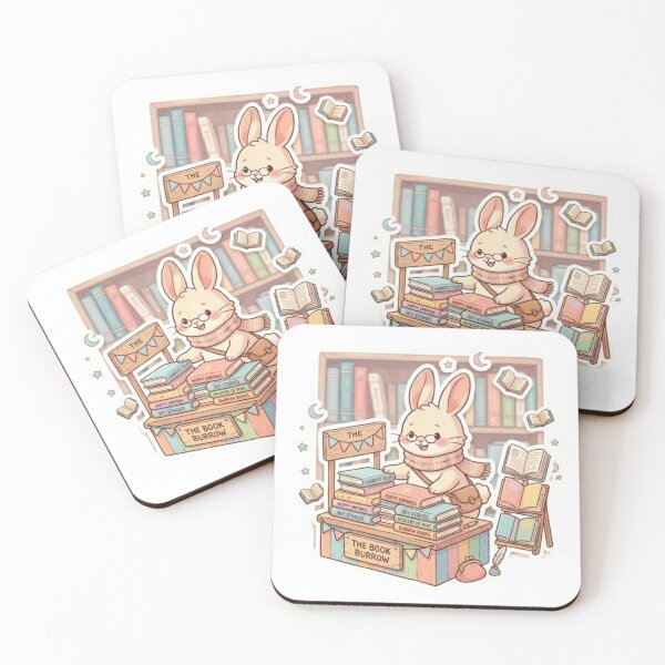 Item preview, Happy Book Bunny designed and sold by Thalora Store.
