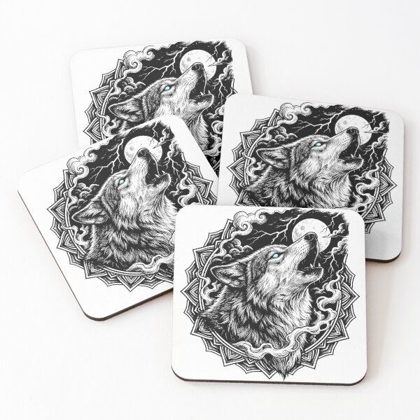 Item preview, Wolf howling in the night designed and sold by Crystal-D.