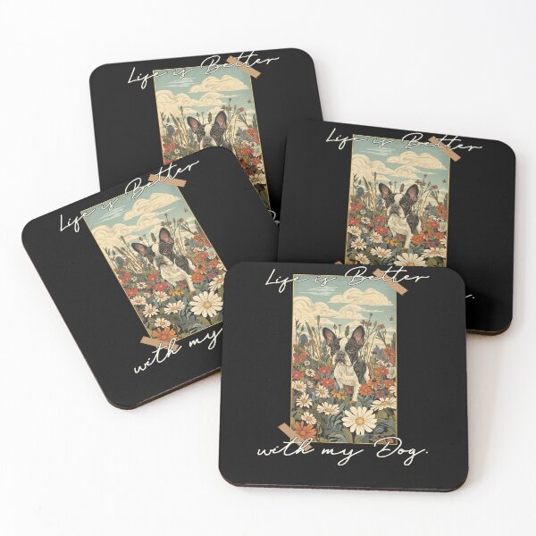 Item preview, Funny Boston Terrier Life is Better Floral Cottagecore Mom Dad Kids designed and sold by rafaeltto.