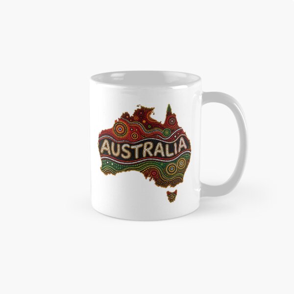 Item preview, Aboriginal-Inspired Australia Map Design – Wildlife, Bushland & Ancient Pattern Art designed and sold by Holiday-Hunter.