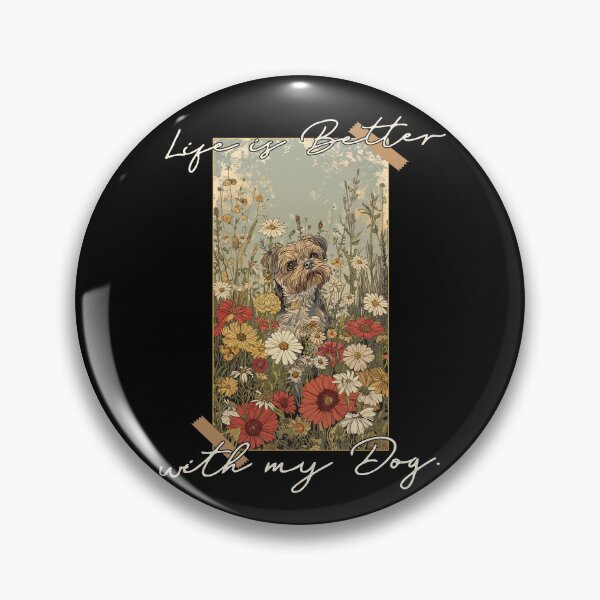 Item preview, Funny Brussels Griffon Life is Better Floral Cottagecore Mom Dad Kids designed and sold by rafaeltto.