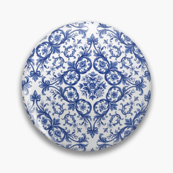 Item preview, Sophisticated Seamless Floral Scrollwork Ceramic Ornament designed and sold by SplashTastic.