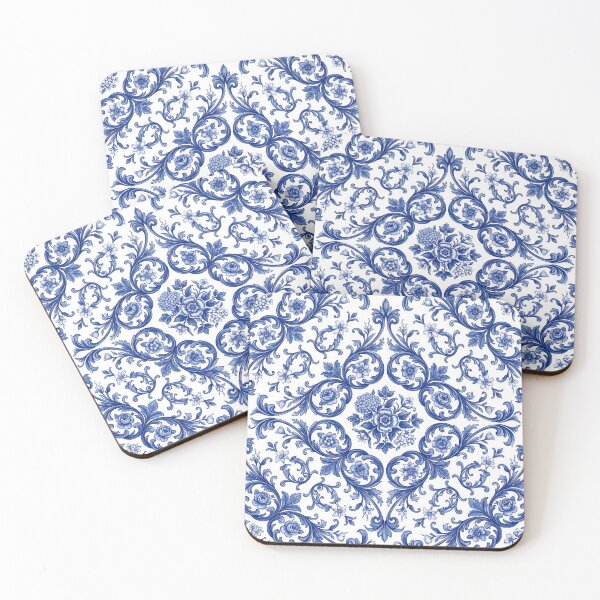 Item preview, Sophisticated Seamless Floral Scrollwork Ceramic Ornament designed and sold by SplashTastic.
