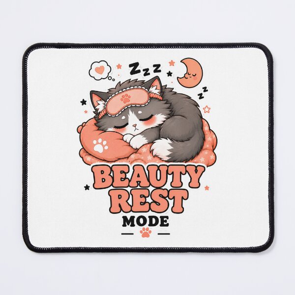 Item preview, Beauty Rest Mode Sleepy Cat designed and sold by MoodCats.