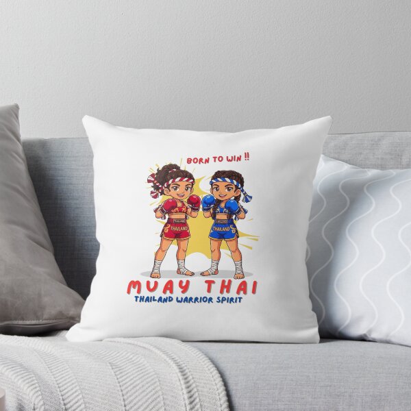 Item preview, Muay Thai Thailand Warrior Spirit – Cute Twin Girl Fighters Born To Win Cartoon Graphic designed and sold by Beeform.
