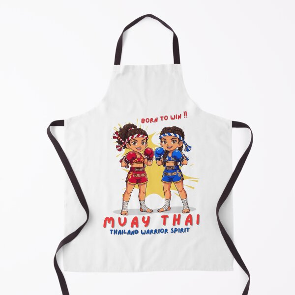 Item preview, Muay Thai Thailand Warrior Spirit – Cute Twin Girl Fighters Born To Win Cartoon Graphic designed and sold by Beeform.