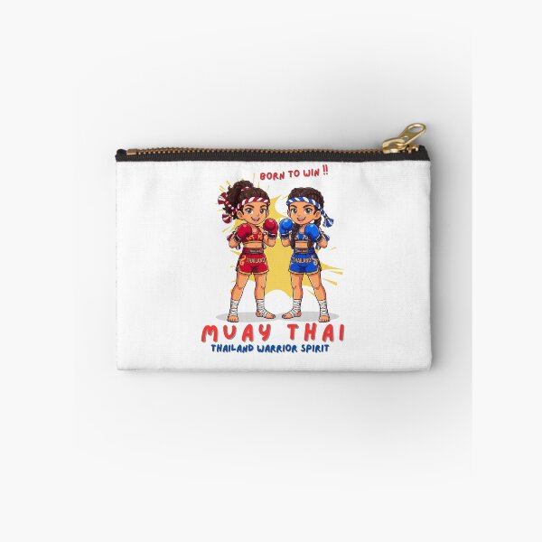 Item preview, Muay Thai Thailand Warrior Spirit – Cute Twin Girl Fighters Born To Win Cartoon Graphic designed and sold by Beeform.