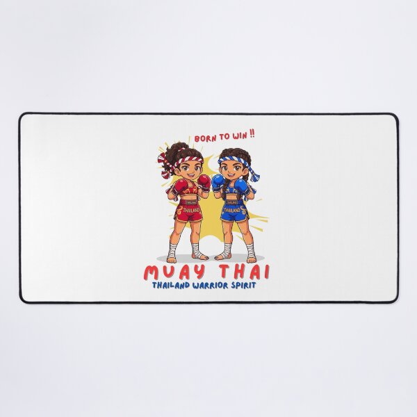Item preview, Muay Thai Thailand Warrior Spirit – Cute Twin Girl Fighters Born To Win Cartoon Graphic designed and sold by Beeform.