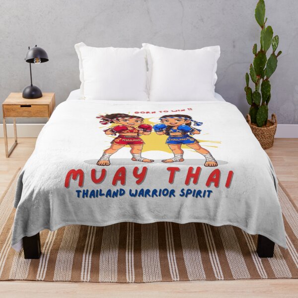 Item preview, Muay Thai Thailand Warrior Spirit – Cute Twin Girl Fighters Born To Win Cartoon Graphic designed and sold by Beeform.