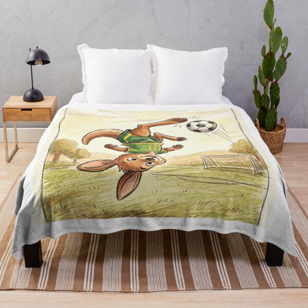Item preview, Cute Kangaroo Bicycle Kick Soccer Illustration designed and sold by TaiwanMemory.