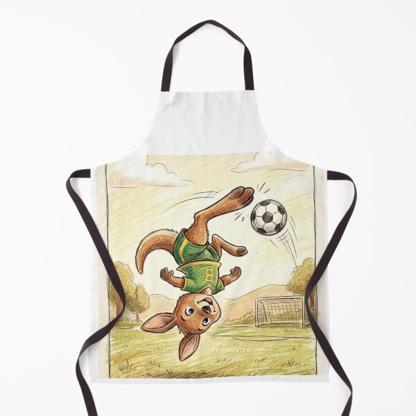 Item preview, Cute Kangaroo Bicycle Kick Soccer Illustration designed and sold by TaiwanMemory.
