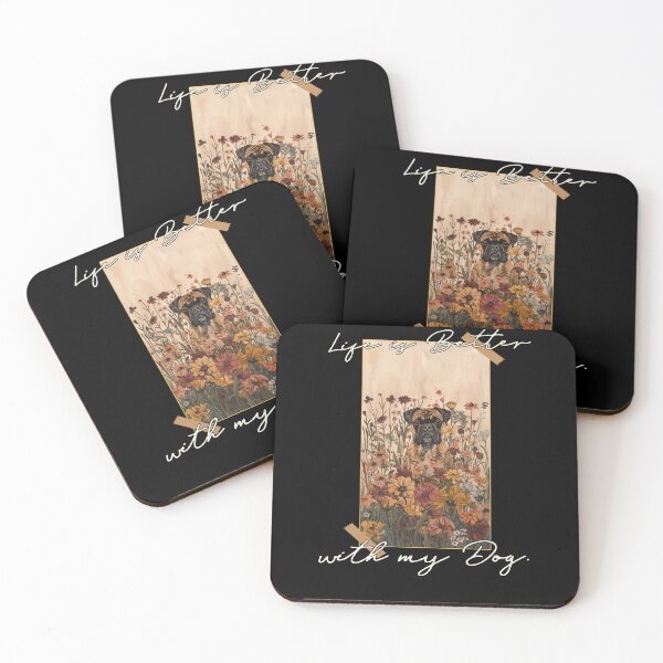 Item preview, Funny Bull Mastiff Life is Better Floral Cottagecore Mom Dad Kids designed and sold by rafaeltto.