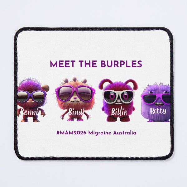Item preview, MAM2026 Meet the Burples designed and sold by Migraine Australia.