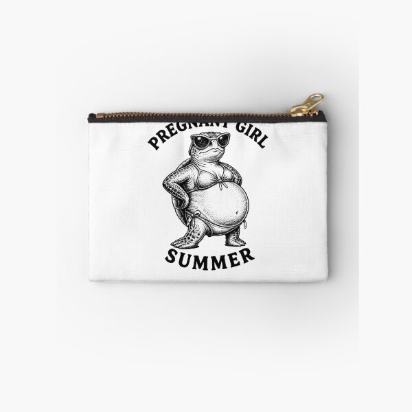 Aperçu de l'œuvre Fille enceinte, plage d'été, tortue, équipement de grossesse amusant créée et vendue par DynamicDesign.