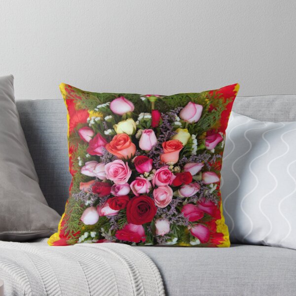 Item preview, Bright floral pattern bouquet at the wholesale flower market in Dalat, Vietnam showcasing vibrant colors and local artistry designed and sold by Kevin Miller Photography.