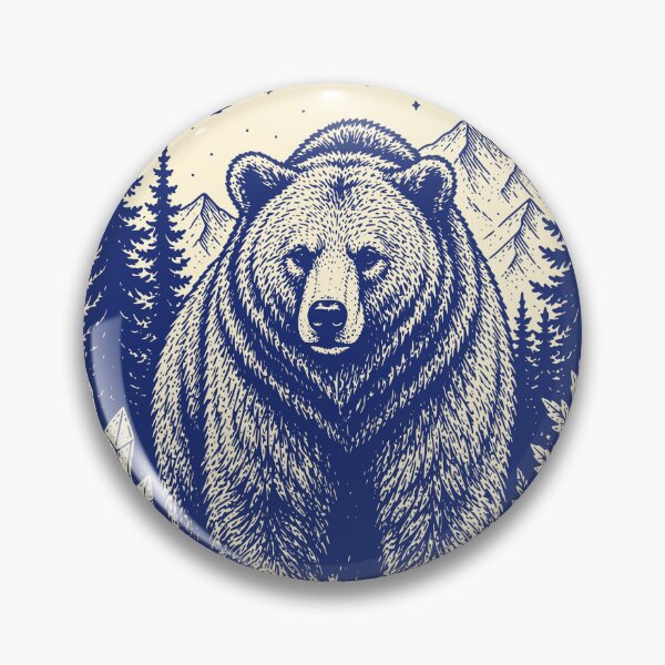 Item preview, Vintage Grizzly Bear Wilderness Art designed and sold by 89shirts.