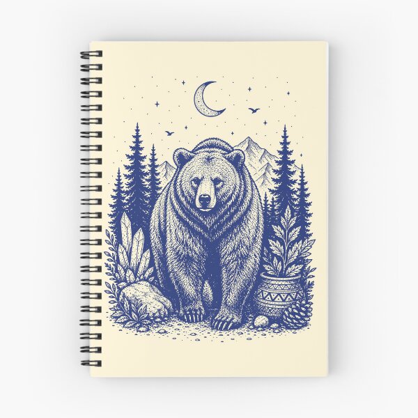 Item preview, Vintage Grizzly Bear Wilderness Art designed and sold by 89shirts.