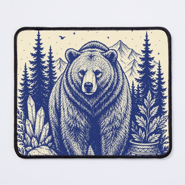 Item preview, Vintage Grizzly Bear Wilderness Art designed and sold by 89shirts.