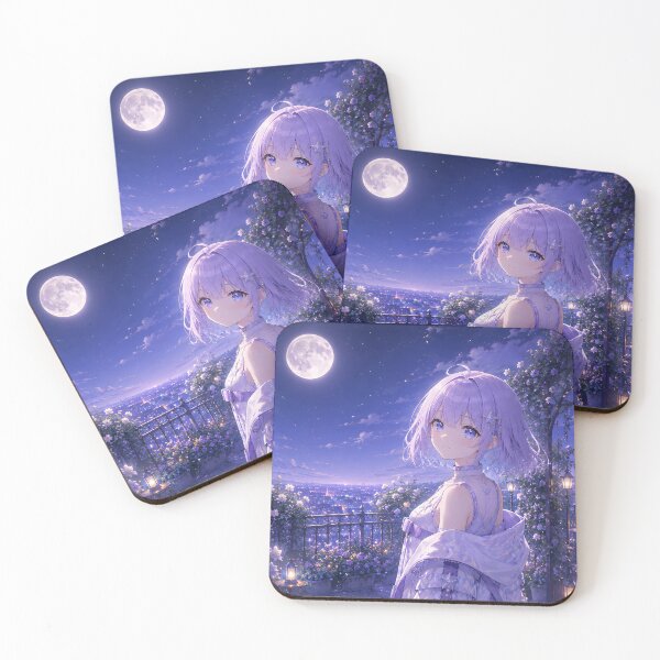 Item preview, Moonlit Garden Terrace Anime Girl designed and sold by AmberMoonNotes.