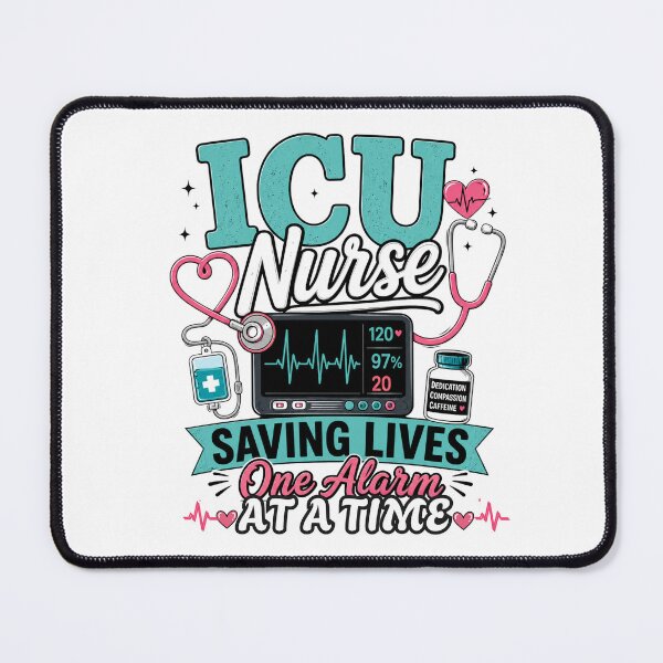 Item preview, ICU Nurse Saving Lives One Alarm At A Time Funny Nursing designed and sold by Nurse Craft Studio.