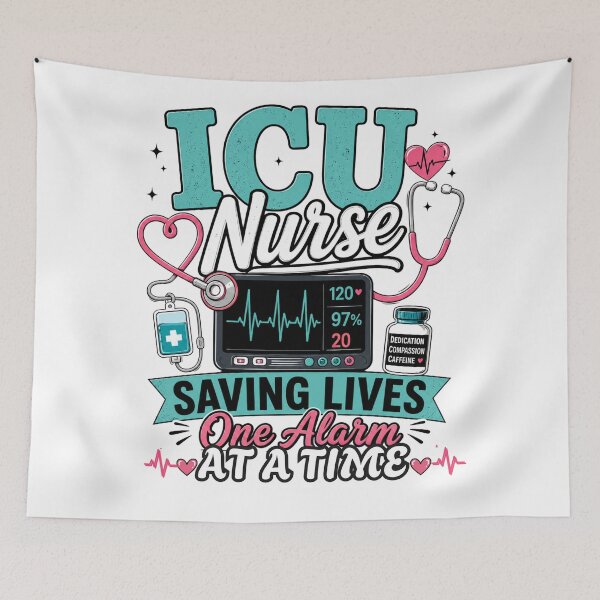 Item preview, ICU Nurse Saving Lives One Alarm At A Time Funny Nursing designed and sold by Nurse Craft Studio.