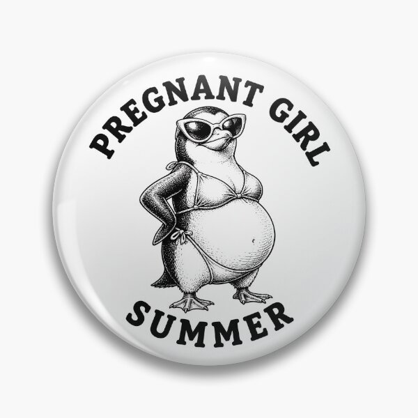 Item preview, Pregnant Girl Summer Beach Penguin Funny Pregnancy Gear designed and sold by DynamicDesign.