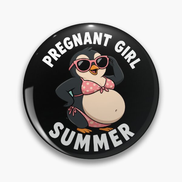 Item preview, Pregnant Girl Summer Beach Penguin Funny Pregnancy Gear designed and sold by DynamicDesign.