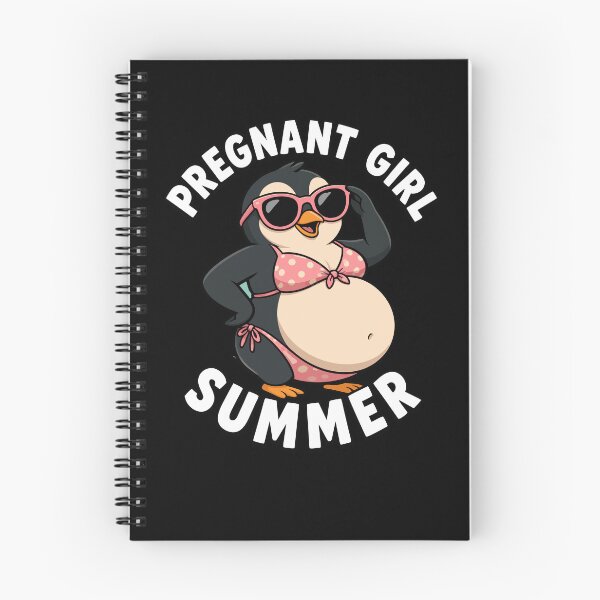 Item preview, Pregnant Girl Summer Beach Penguin Funny Pregnancy Gear designed and sold by DynamicDesign.