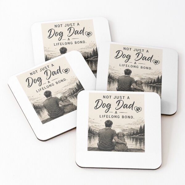 Item preview, Not Just A Dog Dad A Lifelong Bond Poster | Emotional Pet Lover Art designed and sold by PoojaArtLab.