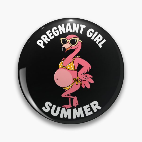 Item preview, Pregnant Girl Summer Beach Flamingo Funny Pregnancy Gear designed and sold by DynamicDesign.