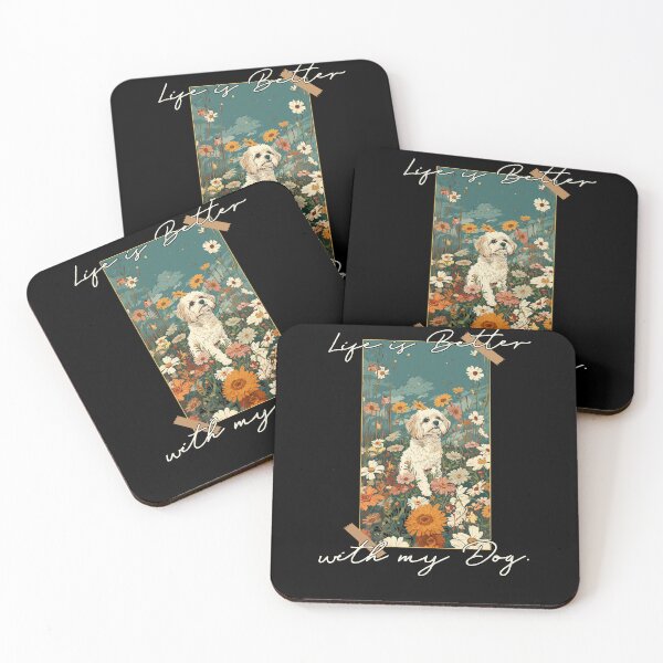 Item preview, Funny Cavachon Life is Better Floral Cottagecore Mom Dad Kids designed and sold by rafaeltto.
