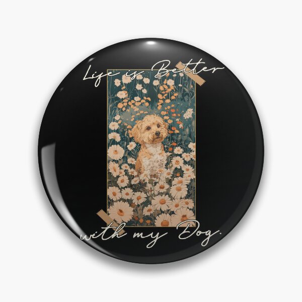 Item preview, Funny Cavapoo Life is Better Floral Cottagecore Mom Dad Kids designed and sold by rafaeltto.