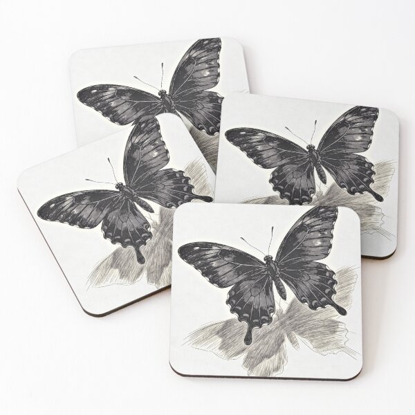 Item preview, Dark Butterfly Pencil Sketch Illustration designed and sold by Hen-C-Art.