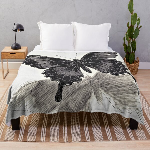 Item preview, Dark Butterfly Pencil Sketch Illustration designed and sold by Hen-C-Art.