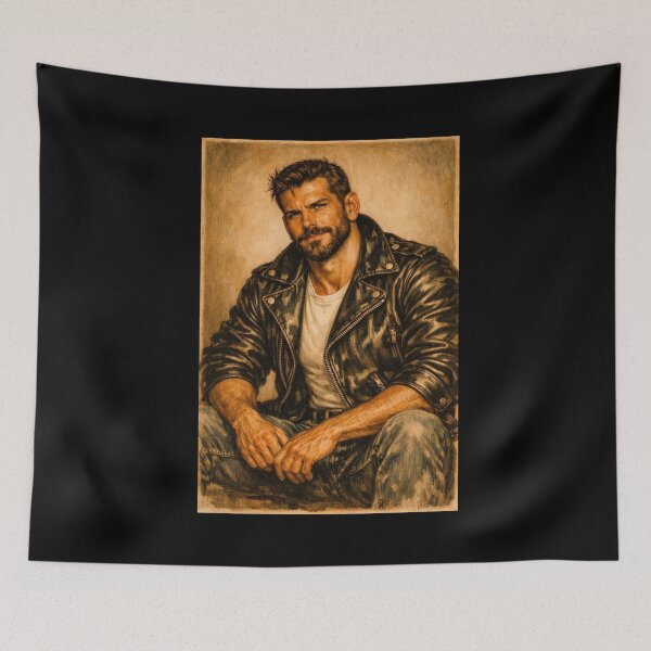 Item preview, Vintage Gay Leather Daddy Bear Cool Leder Pride Graphic Design designed and sold by ItsAKinkThing.