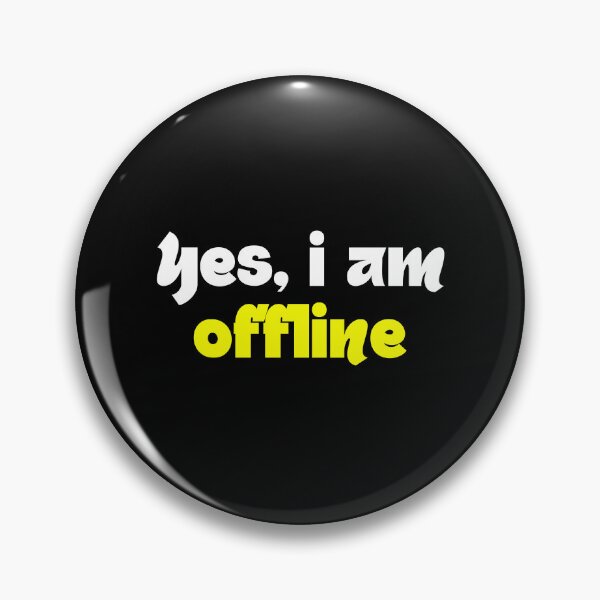 Item preview, Yes, I am Offline Typography T-Shirt designed and sold by 7Threads.