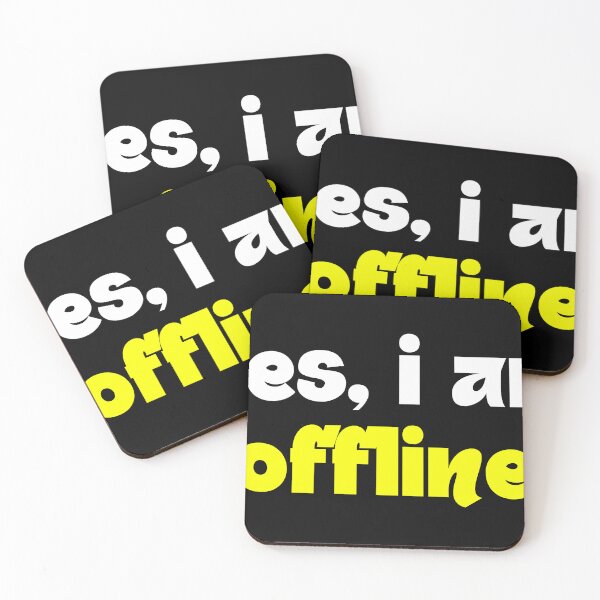 Item preview, Yes, I am Offline Typography T-Shirt designed and sold by 7Threads.