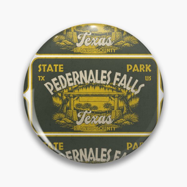 Item preview, Pedernales Falls State Park, Blanco County, Texas, badge design designed and sold by Wanderful-roads.