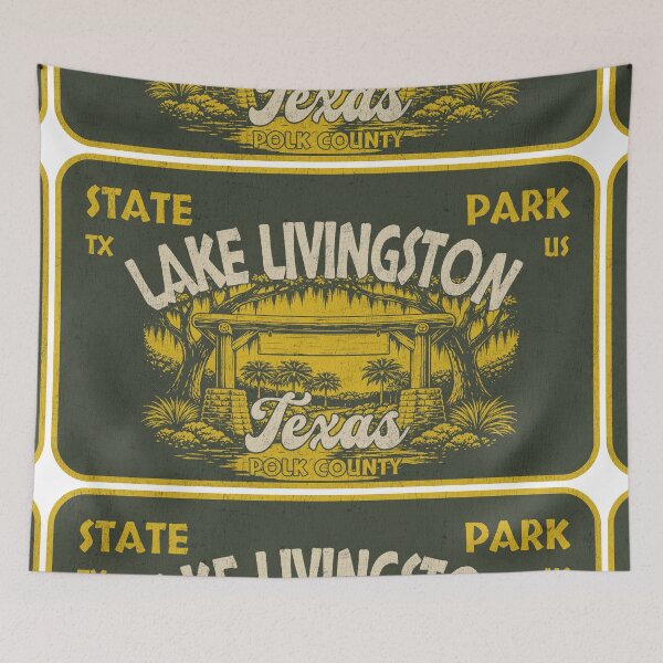 Item preview, Lake Livingston State Park, Polk County, Texas, badge design designed and sold by Wanderful-roads.