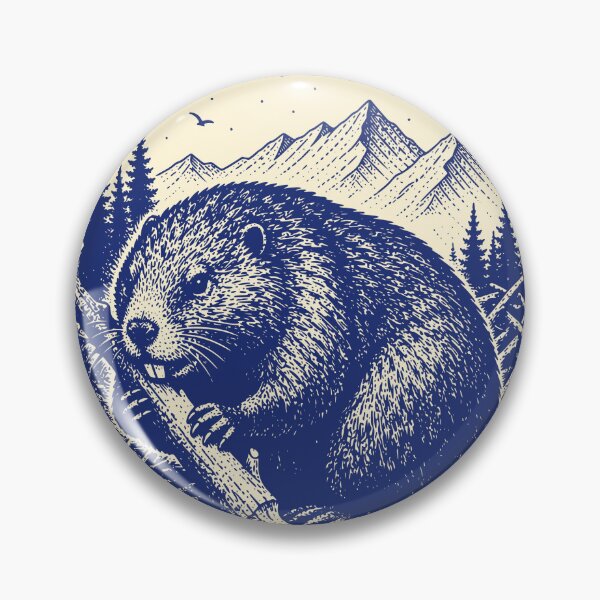 Item preview, Vintage Beaver Wilderness Art designed and sold by 89shirts.