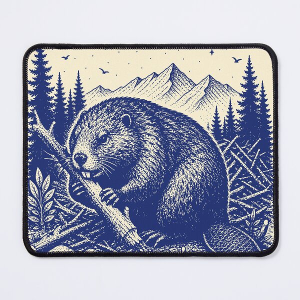 Item preview, Vintage Beaver Wilderness Art designed and sold by 89shirts.