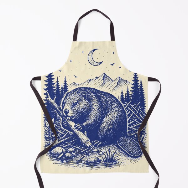 Item preview, Vintage Beaver Wilderness Art designed and sold by 89shirts.