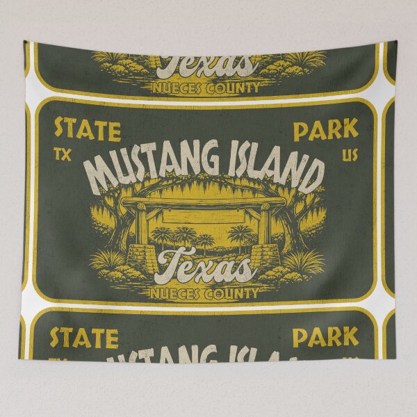 Item preview, Mustang Island State Park, Nueces County, Texas, badge design designed and sold by Wanderful-roads.