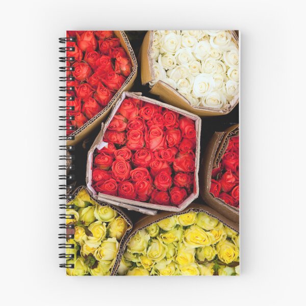 Item preview, Colorful floral pattern of rose bouquets at a wholesale flower market in Dalat, Vietnam designed and sold by Kevin Miller Photography.