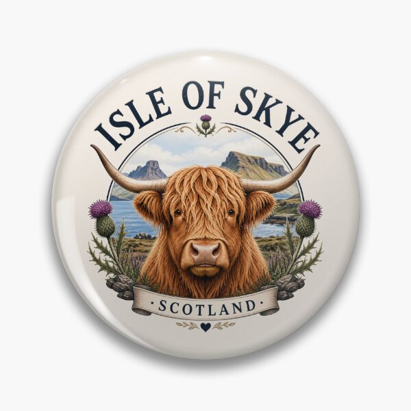 Item preview, Isle of Skye,  Scotland - Highland Cow designed and sold by Myra365Art.