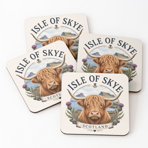 Item preview, Isle of Skye,  Scotland - Highland Cow designed and sold by Myra365Art.