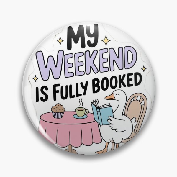 Item preview, Funny Bookish Sticker | My Weekend Is Fully Booked | Cute Reader Gift designed and sold by Poeticrituation.