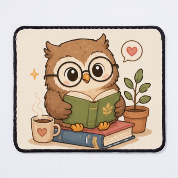 Item preview, Book Worm Owl designed and sold by MellowMunchkins.