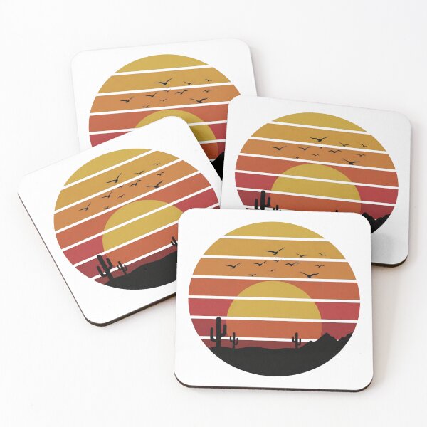 Item preview, Retro Sunset Desert Cactus Landscape designed and sold by Opal Aura .