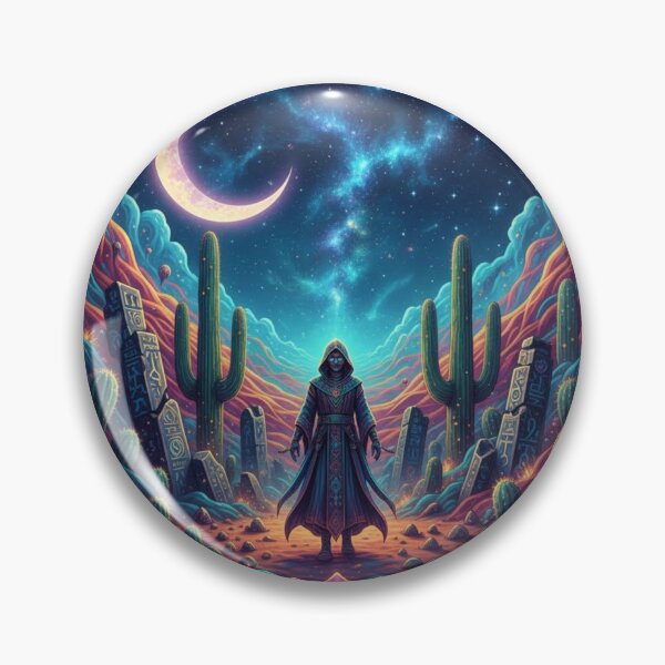Item preview, Mystic Desert Wanderer – Cosmic Lotus Night designed and sold by Dogandesighn.